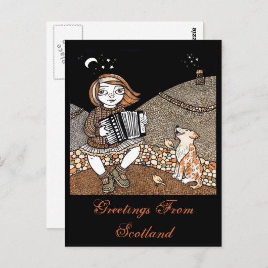 アニーのアコーディオン ポストカード (正面/裏面)