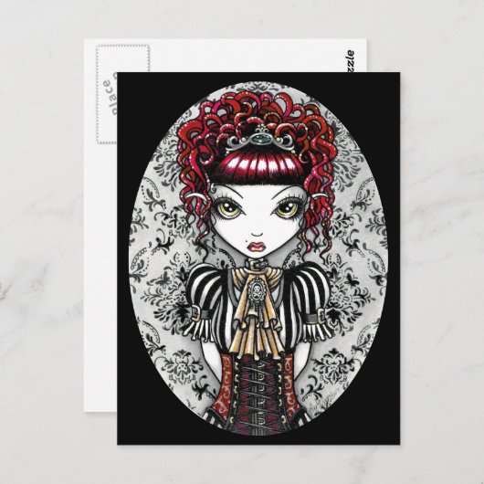 アニーのゴシック様式ビクトリアンな妖精の郵便はがき ポストカード (正面/裏面)