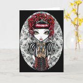 アニーのゴシック様式ビクトリアンな妖精カード カード (黄色い花)