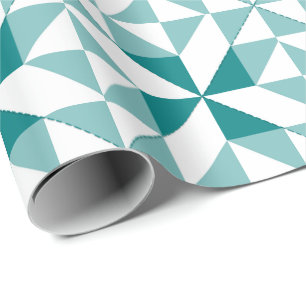 アニーの選択パッチワークデザインティール(緑がかった色) ラッピングペーパー