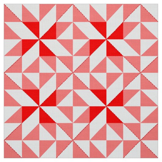 アニーの選択ブロックキルトパターン（赤） ファブリック (見本)