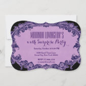 アニーイヤーサプライズ誕生日パープルヴィンテージP99 招待状 (正面)