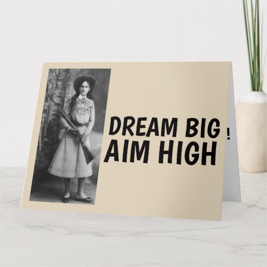 アニーオークリーおもしろい女性のカーボーイ誕生日カード カード (正面)