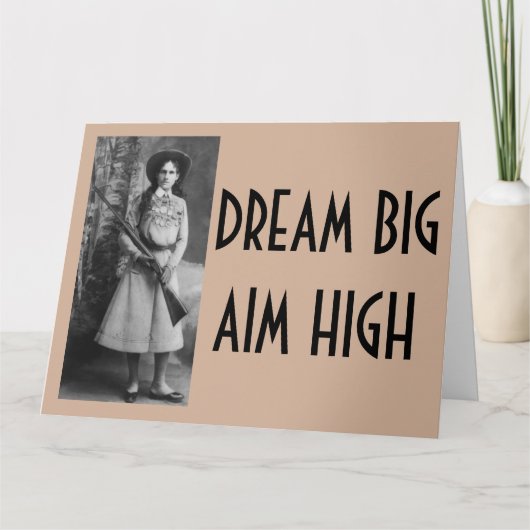 アニーオークリーおもしろい女性のカーボーイ誕生日カード カード (正面)