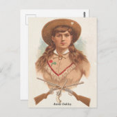 アニーオークリーヴィンテージリトグラフポートレート ポストカード (正面/裏面)