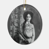 アニーオークリー鋭いシューティングクリスマスオーナメント セラミックオーナメント (左)