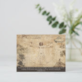 アニーカラー/文字ヴィトルヴィアンマンレオナルドダヴィンチアート ポストカード (スタンド正面)