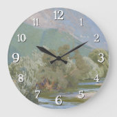 アニーネ川息をのむようなアールヌーボー風景 ラージ壁時計 (正面)