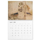 アニーフランスのアールヌーボー暦 カレンダー (3月 2026)