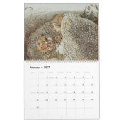 アニーフランスのアールヌーボー暦 カレンダー (2月 2027)