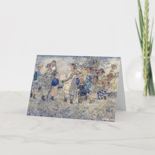 アニーフランスのガールズインザフラワーガーデン ノートカード (正面)