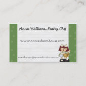 アニー初期のカントリー名刺 名刺 (裏面)