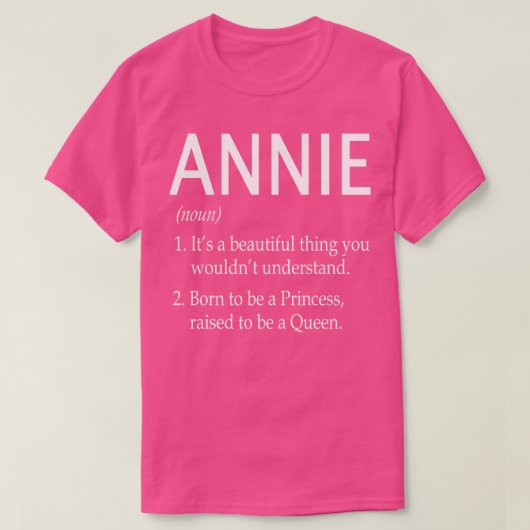 アニー名前ギフト Tシャツ (デザイン正面)
