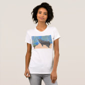 アニー山腹のワイシャツに見ている猫 Tシャツ (正面フル)