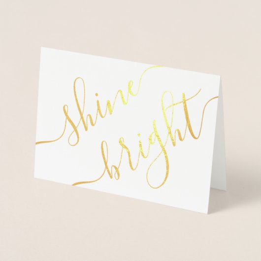 アニー文字ハヌカーシンプルシャインブライト実在金ゴールド 箔カード (正面)