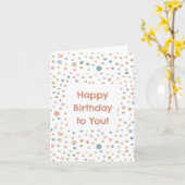 アニー紙吹雪ウォーターカラードット誕生日カード カード (黄色い花)