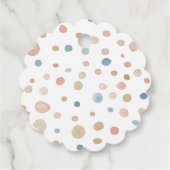 アニー紙吹雪水色ドットメッセージカード フェイバータグ (裏面)