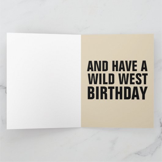 アニー・オークリーと銃、誕生日グリーティングカード カード (内部)