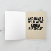 アニー・オークリーと銃、誕生日グリーティングカード カード (内部)