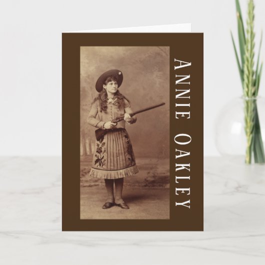 アニー・オークリー・シャープシューター・グリーティングカード カード (正面)