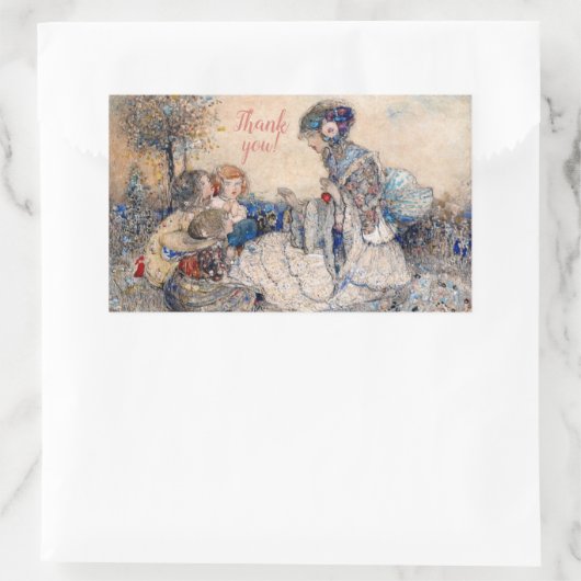 アニー・フレンチのフェアリーテイル 長方形シール (バッグ)