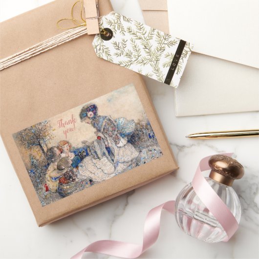 アニー・フレンチのフェアリーテイル 長方形シール (ギフト)