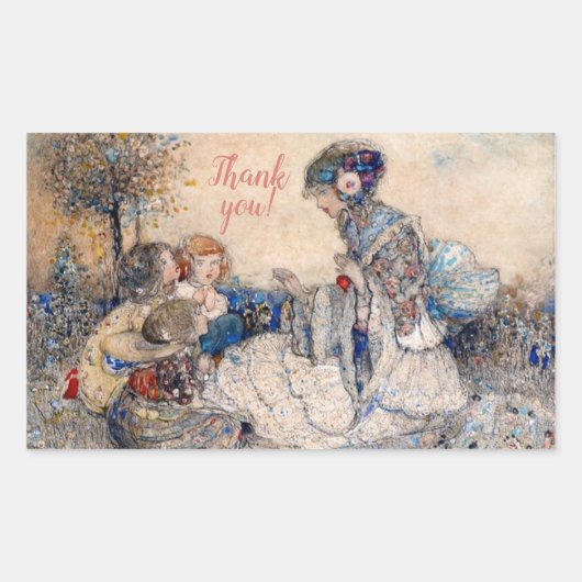 アニー・フレンチのフェアリーテイル 長方形シール (正面)