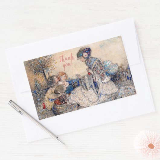 アニー・フレンチのフェアリーテイル 長方形シール (封筒)