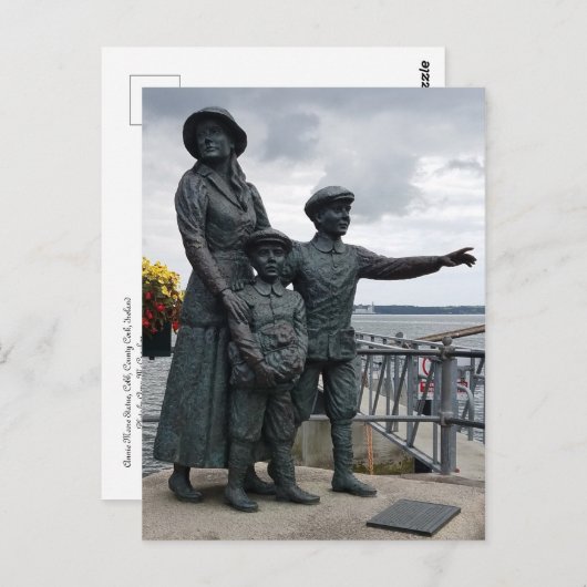 アニー・ムーア像, コブ, コーク県, アイルランド ポストカード (正面/裏面)
