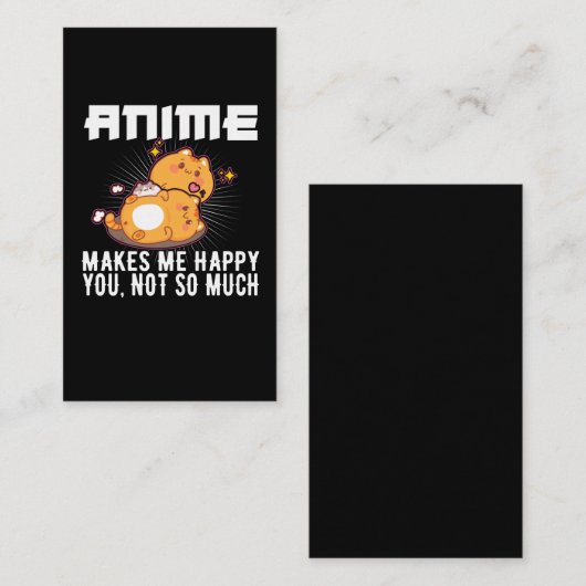 アニ日本のメ好きおたくかわいい猫たちめでたい 名刺 (正面/裏面)