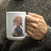 アニ疑問に思メ女の考え子のあなたは コーヒーマグカップ
