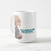 アニ疑問に思メ女の考え子のあなたは コーヒーマグカップ (正面左)