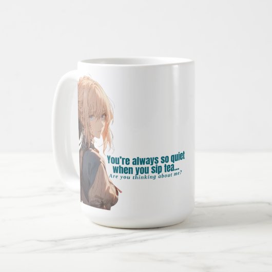 アニ疑問に思メ女の考え子のあなたは コーヒーマグカップ (正面左)