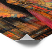 アヌナキスター女神イナンナ抽象芸術モザイクアート ポスター (角)