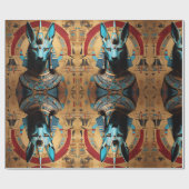 アヌビエジプトの神ジャカルまたは男 ラッピングペーパー (フラット)