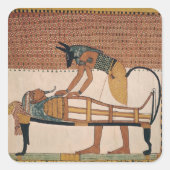 アヌビスはセンネジェムのミイラに出席する スクエアシール (正面)