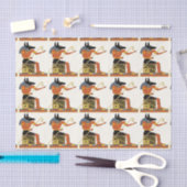 アヌビスエジプトフォークアート1 薄葉紙 (クラフト)