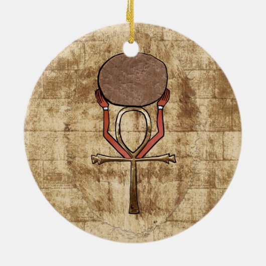 アヌビスザガーディアンエジプト セラミックオーナメント (裏面)