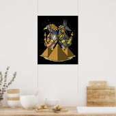 アヌビスラエジプト神々古代ピラミッド神話 ポスター (キッチン)