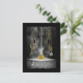 アヌビス飛行士、エジプトのピラミッド型美月飛行士 ポストカード (スタンド正面)