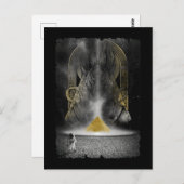 アヌビス飛行士、エジプトのピラミッド型美月飛行士 ポストカード (正面/裏面)