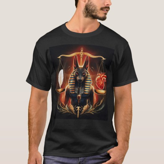 アヌビス：エジプトの死の神 Tシャツ (正面)