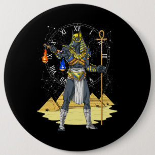 アヌビス・エジプト神古代アンク神話 缶バッジ