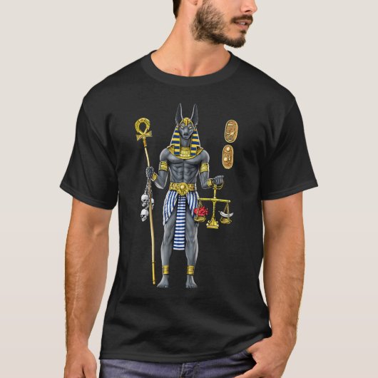 アヌビス エジプト神話の神 Tシャツ (正面)