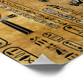 アヌビス – エジプト神 – 金ゴールドと真珠 ポスター (角)