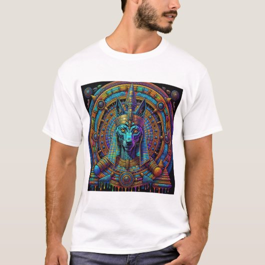 アヌビス エジプト美術 Tシャツ (正面)