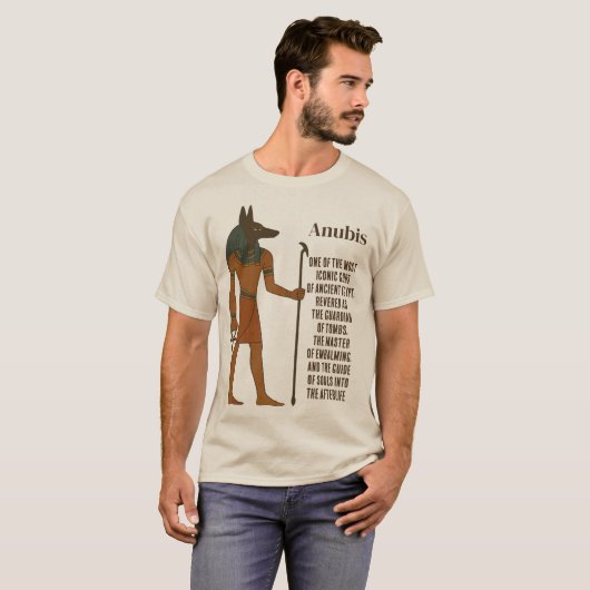 アヌビス - 古代エジプトの歴史 Tシャツ (正面フル)