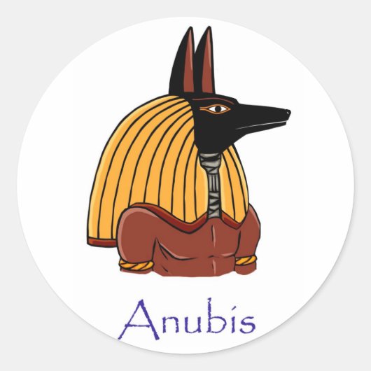 アヌビス – 古代エジプトの神 ラウンドシール (正面)