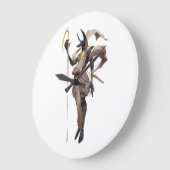 アヌビス、死者の古代の神 ラージ壁時計 (傾斜)