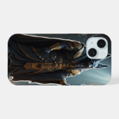 アヌビス 死者の神 iPhone 15ケース (裏面横)